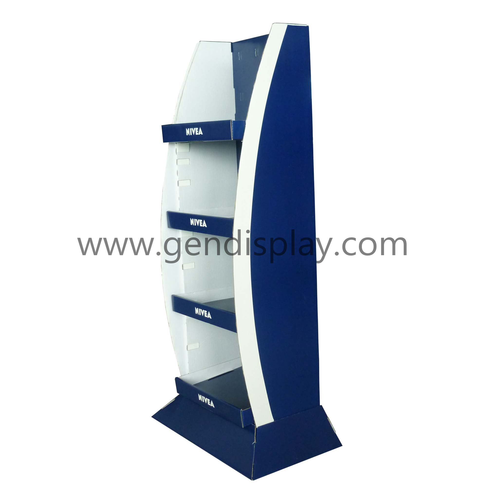 Cardboard Pos Nivea Display Stand,POP Cosmetic Display Shelf (GEN-FD174)