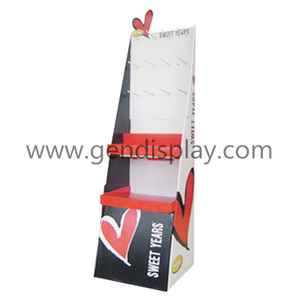 Custom Cardboard Gift Display, Gift Hooks Display Stand (GEN-HD062)