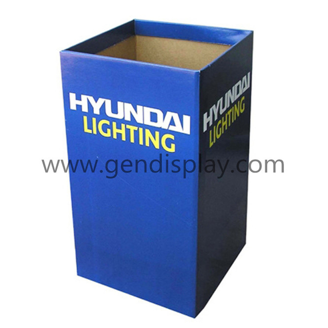 Pop Cardboard Dump Bins Display Stand For Hyundai Lighting (GEN-DB011)